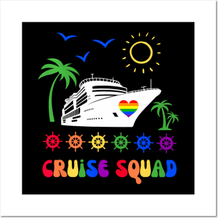 Cruise Squad LGBTQ Gay Pride Tropical Vacation LGBT Posters and Art